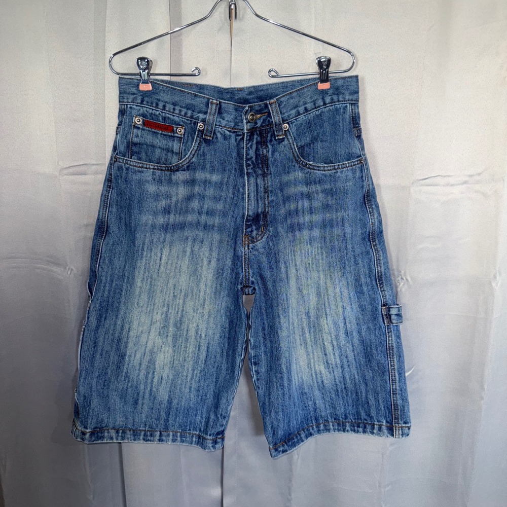 Victorious Urban Underground Denim Cargo Shorts Jorts Mens 32 Baggy Y2K Skate